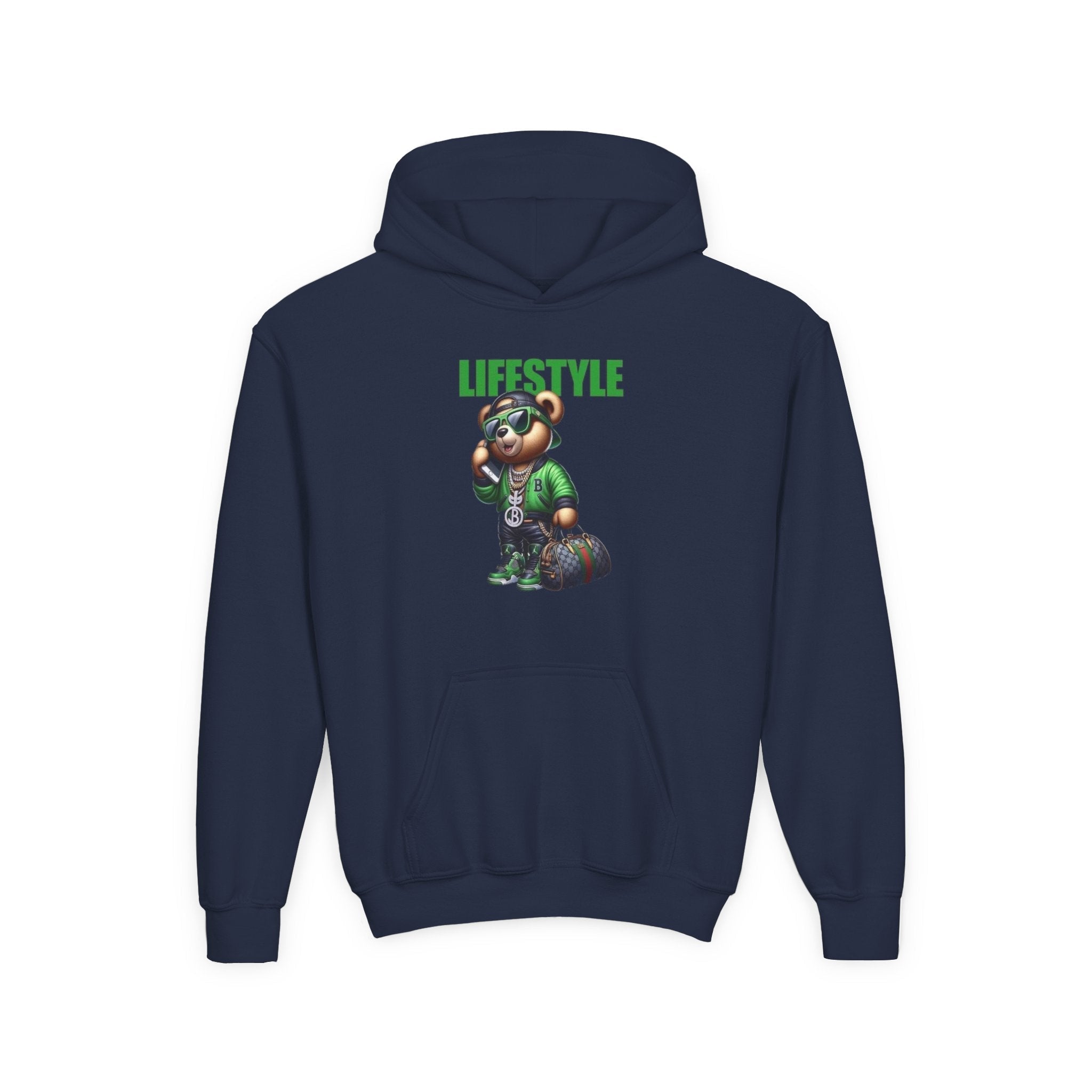 Youth Hooded Sweatshirt with Lifestyle Design - Cozy, Stylish, Fun Wear for Kids, Perfect for Casual Days, Gift Ideas, Streetwear Printify