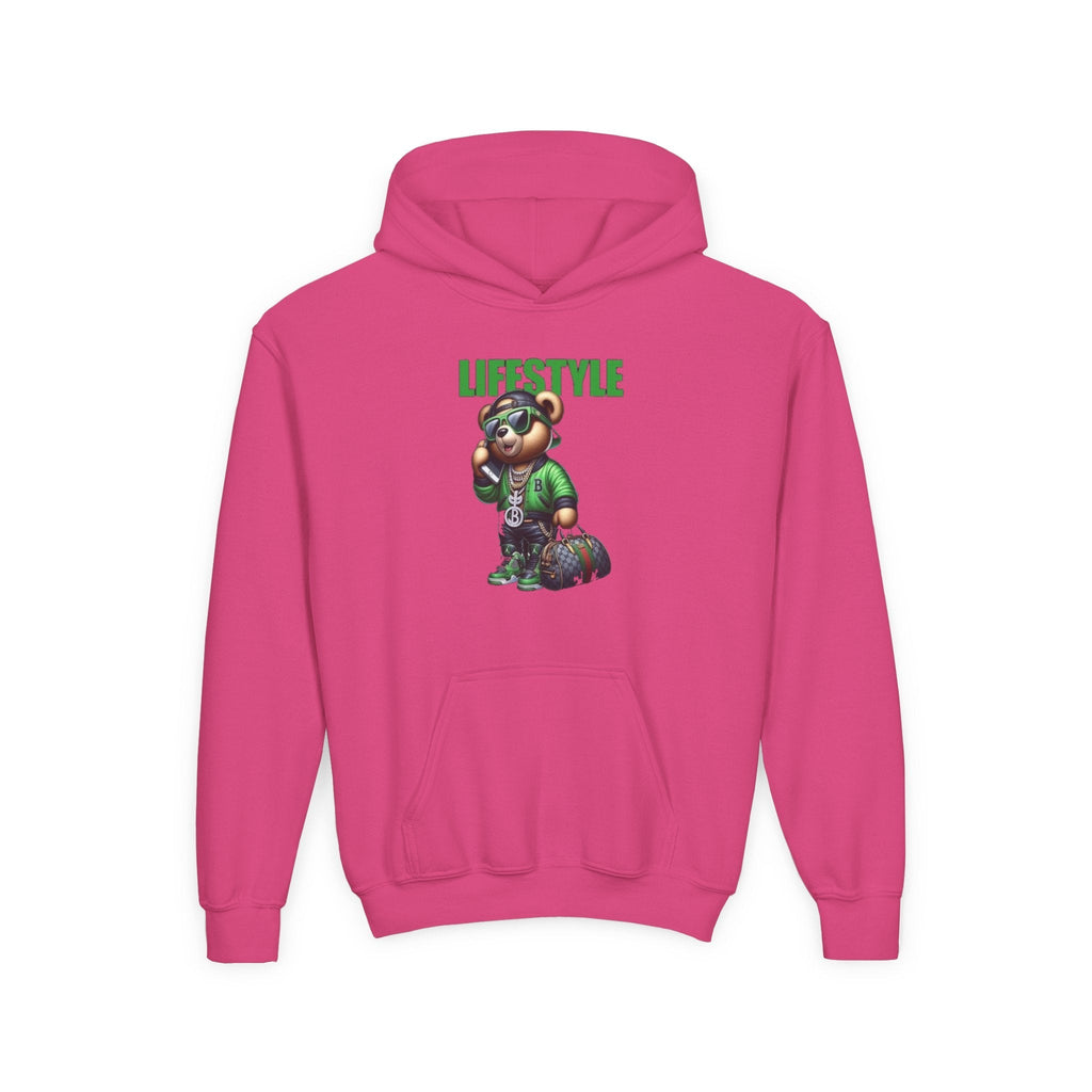 Youth Hooded Sweatshirt with Lifestyle Design - Cozy, Stylish, Fun Wear for Kids, Perfect for Casual Days, Gift Ideas, Streetwear Printify
