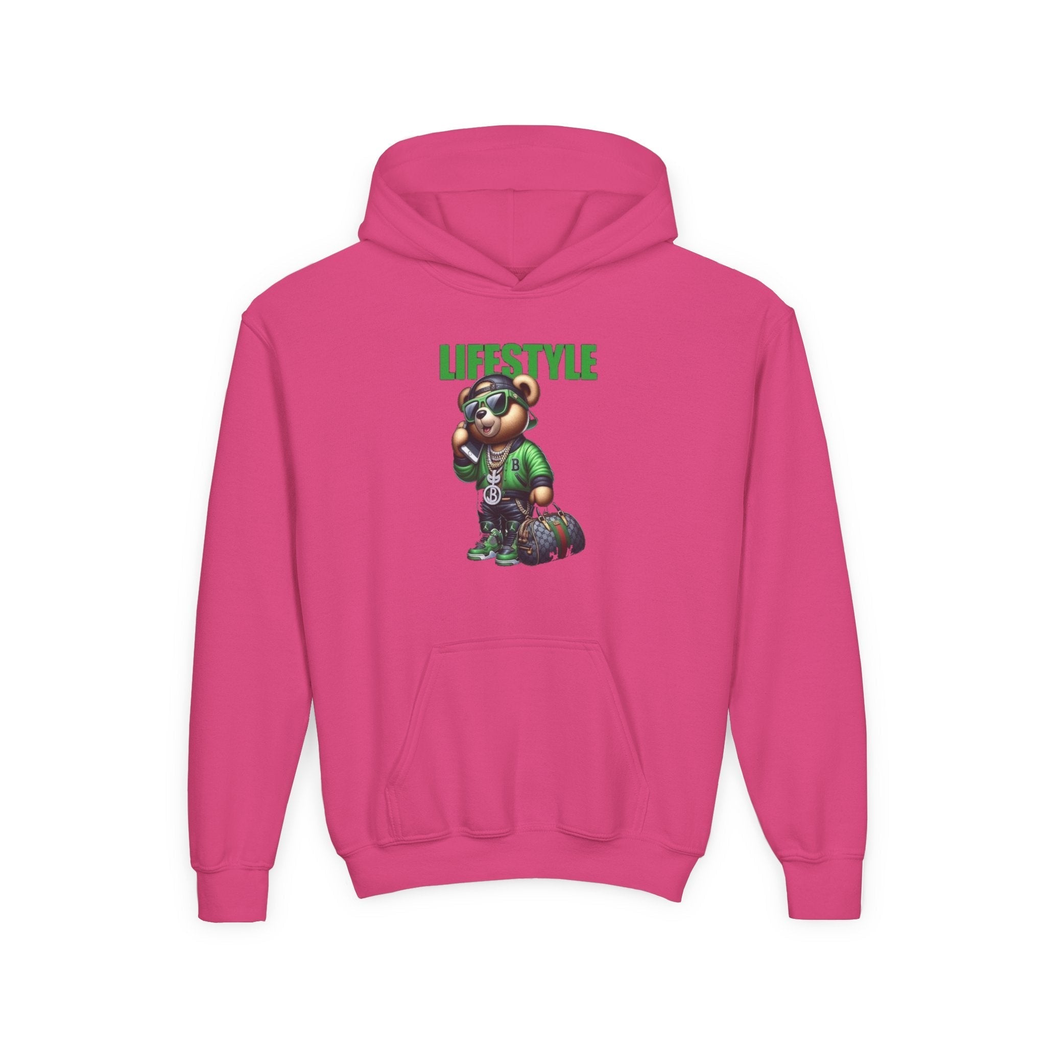 Youth Hooded Sweatshirt with Lifestyle Design - Cozy, Stylish, Fun Wear for Kids, Perfect for Casual Days, Gift Ideas, Streetwear Printify