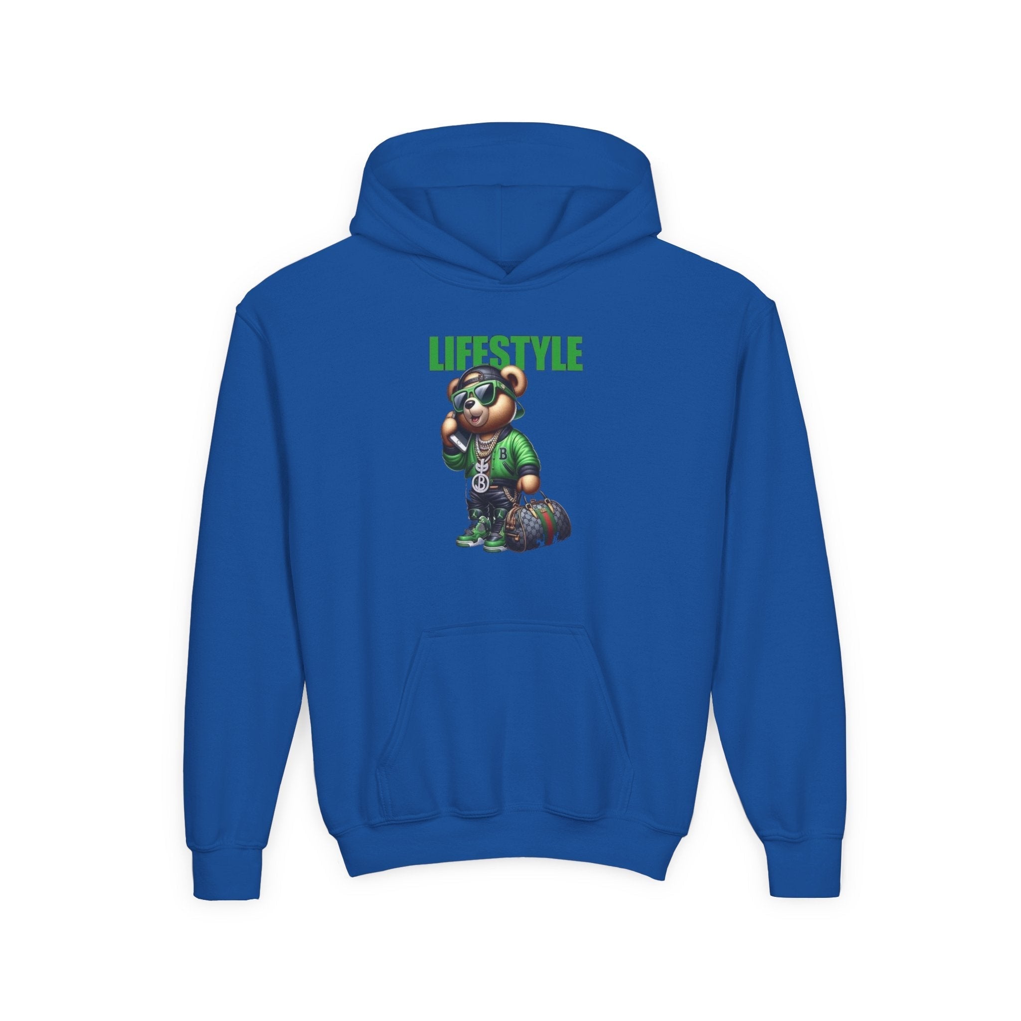 Youth Hooded Sweatshirt with Lifestyle Design - Cozy, Stylish, Fun Wear for Kids, Perfect for Casual Days, Gift Ideas, Streetwear Printify