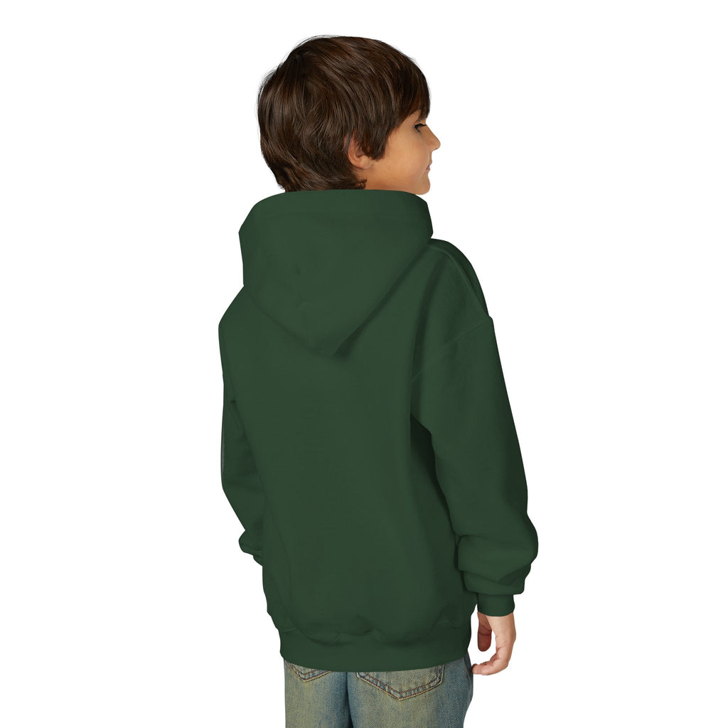 Youth Hoodie — «Gods of the Arcade» Retro Gamer Graphic Hooded Sweatshirt Printify