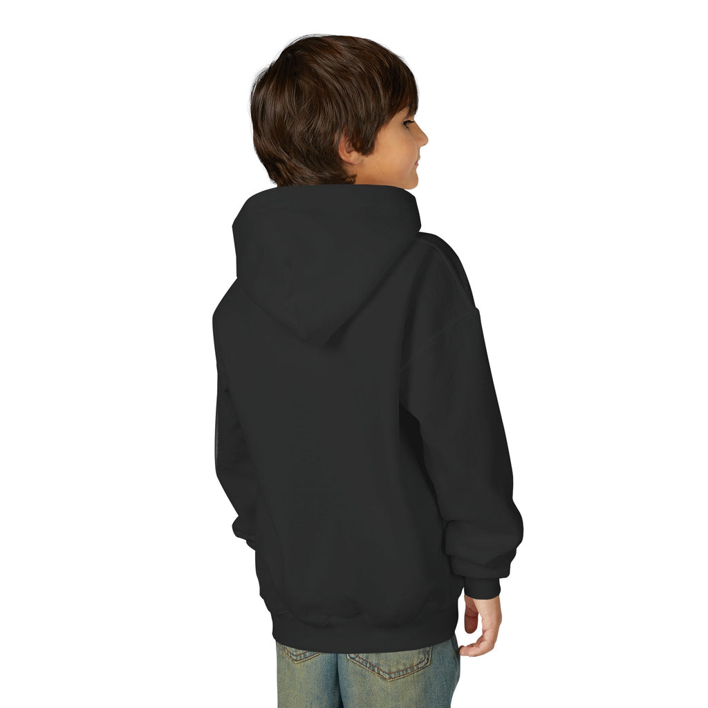 Youth Hoodie — «Gods of the Arcade» Retro Gamer Graphic Hooded Sweatshirt Printify