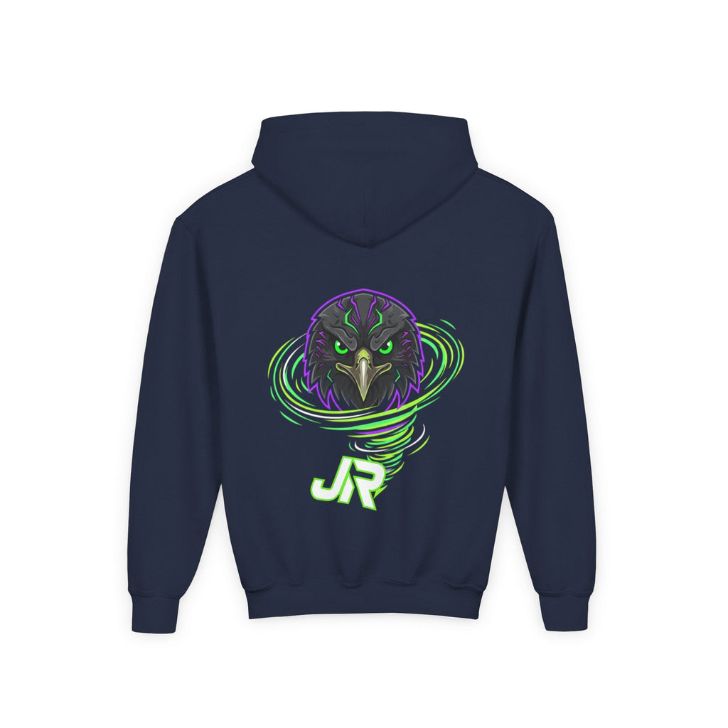 Youth Hoodie — Neon Raven Gamer Logo Hoodie (JR) Printify