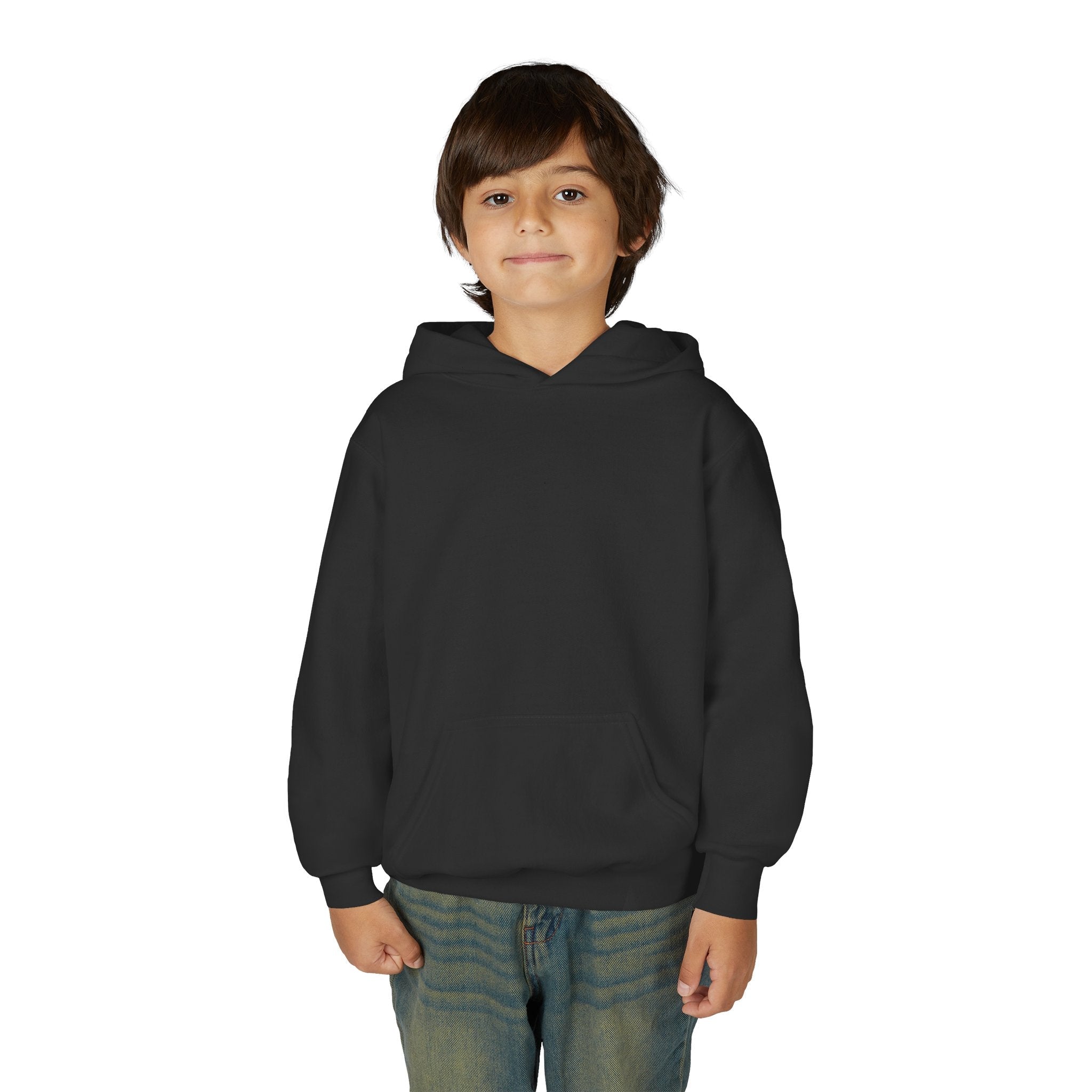 Youth Hoodie — "Play in the Shadows" Blue Fantasy Wolves Graphic Printify