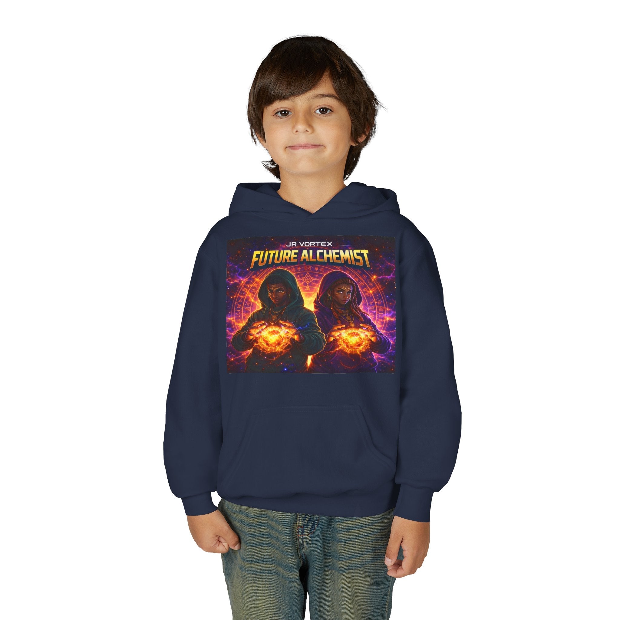 Youth Hoodie — Vortex Future Alchemist Graphic Printify