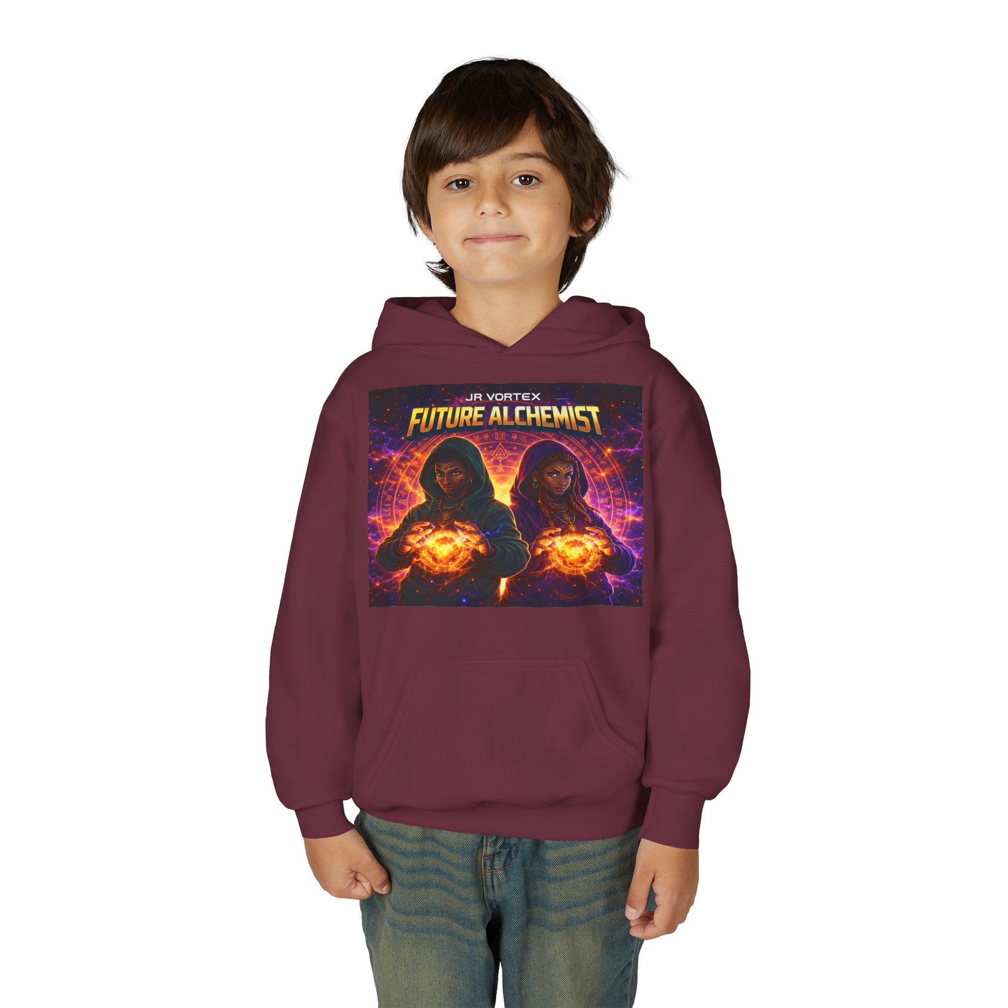 Youth Hoodie — Vortex Future Alchemist Graphic Printify