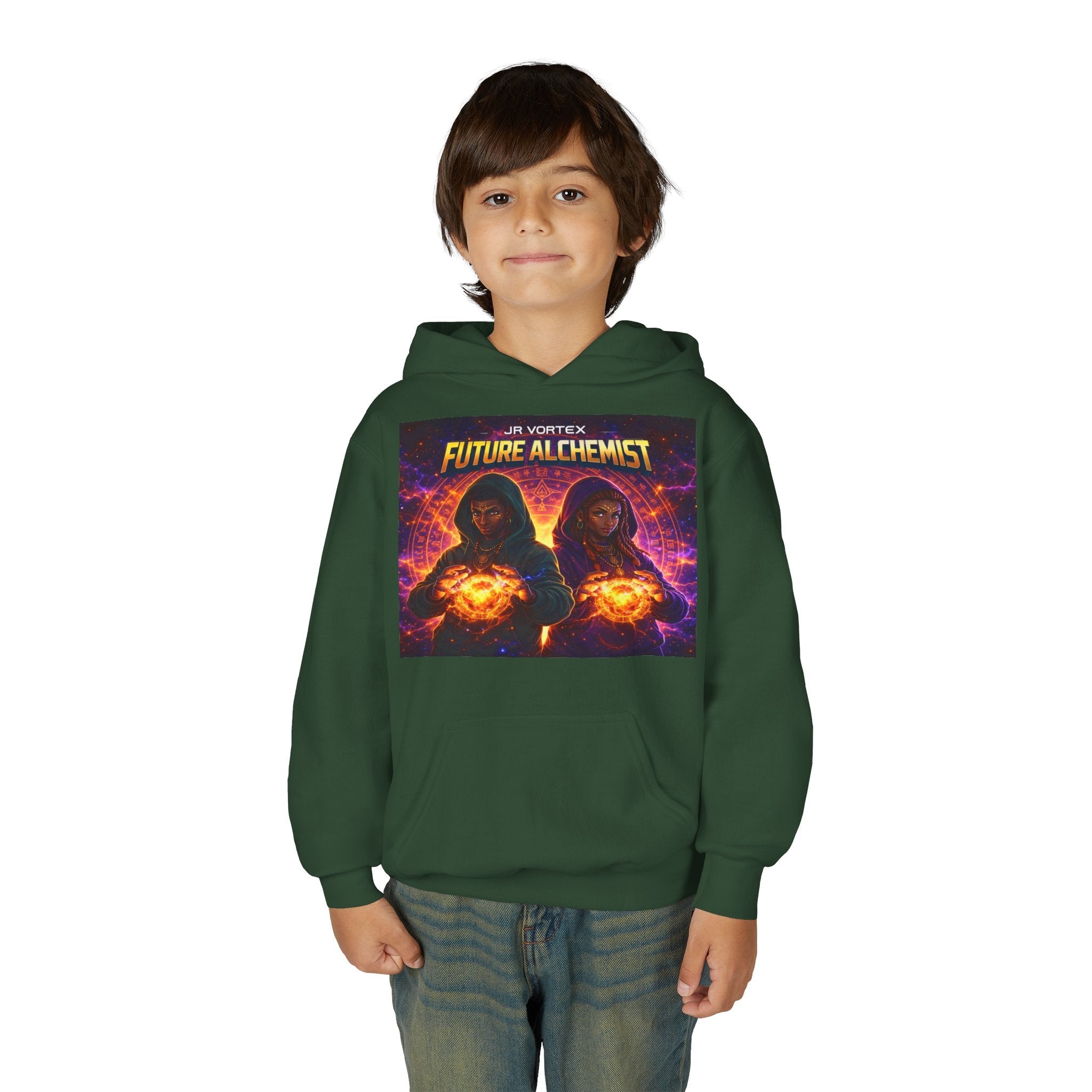 Youth Hoodie — Vortex Future Alchemist Graphic Printify