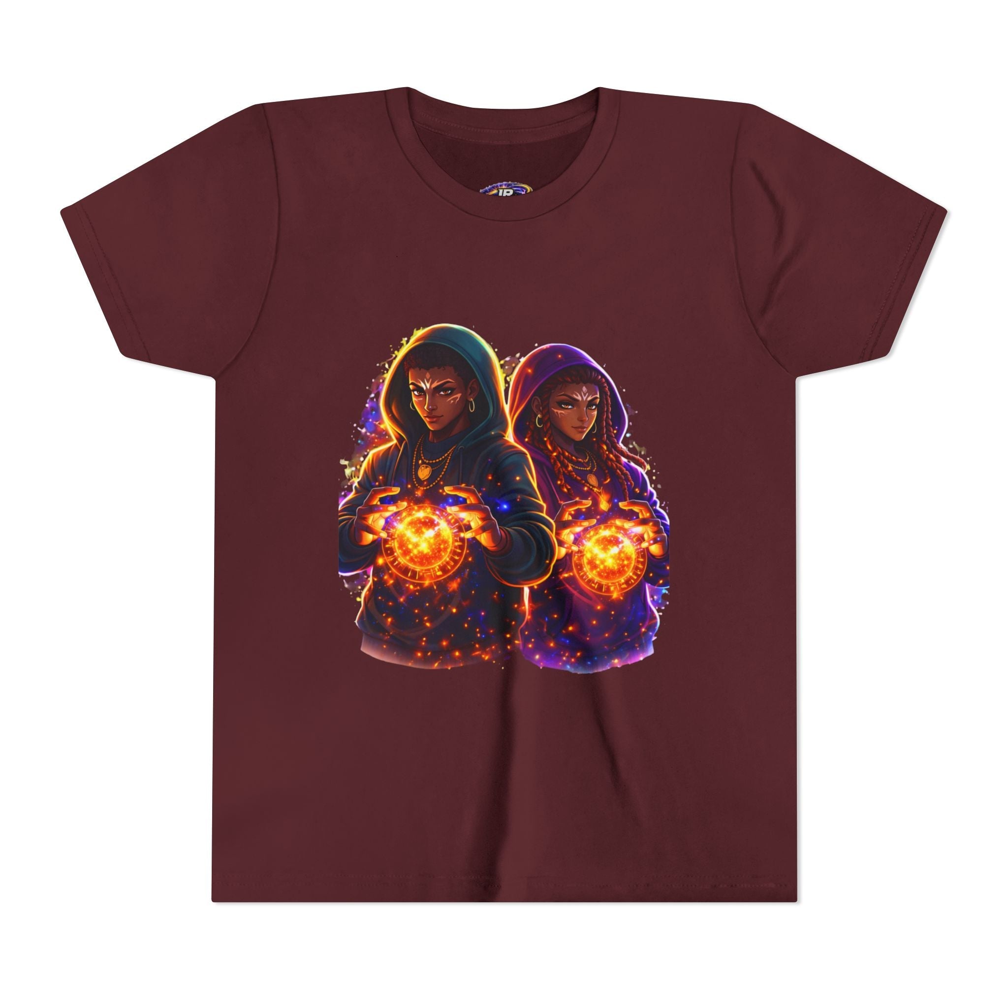 Youth Magic Duo Tee — Hooded Sorcerer Siblings Graphic Shirt Printify
