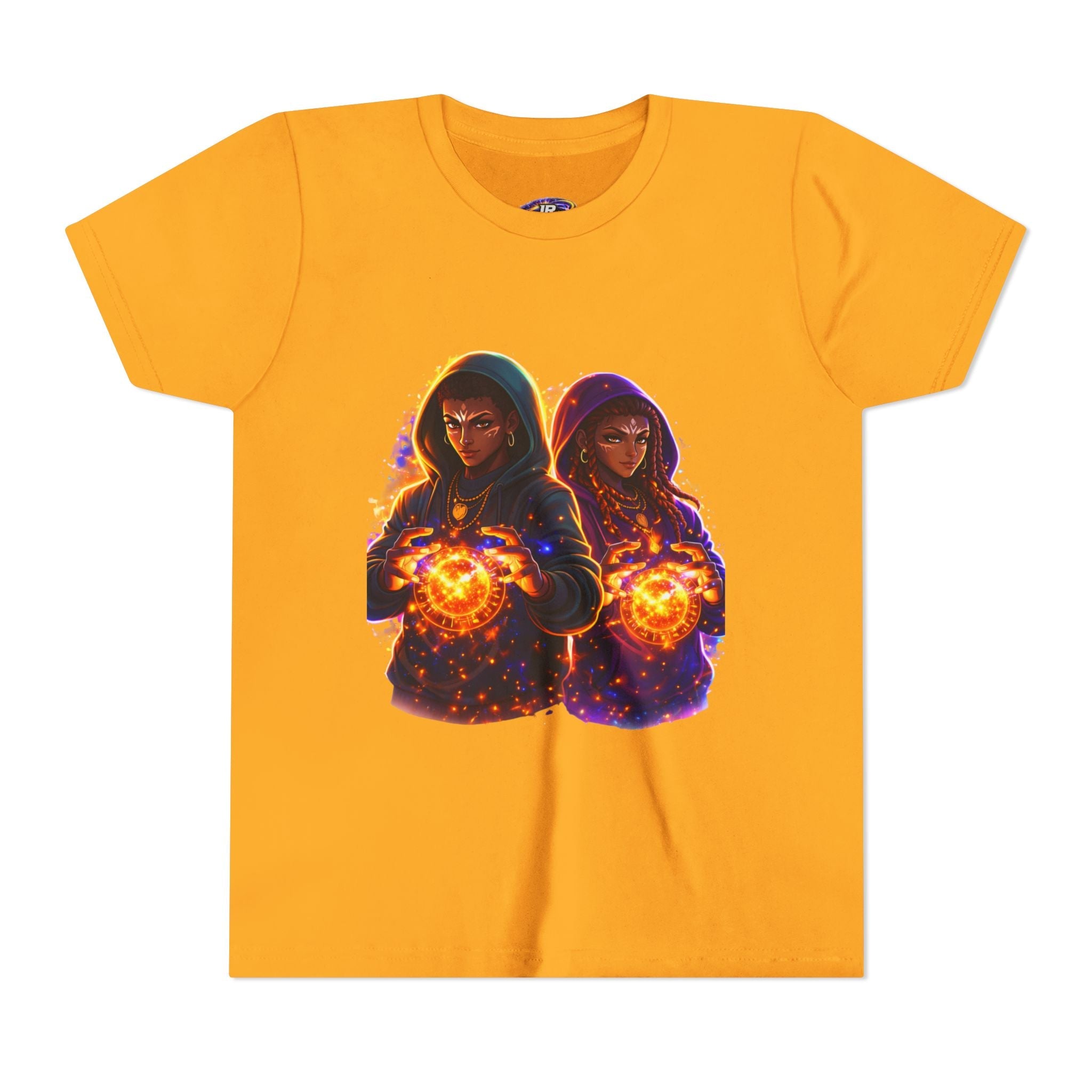 Youth Magic Duo Tee — Hooded Sorcerer Siblings Graphic Shirt Printify