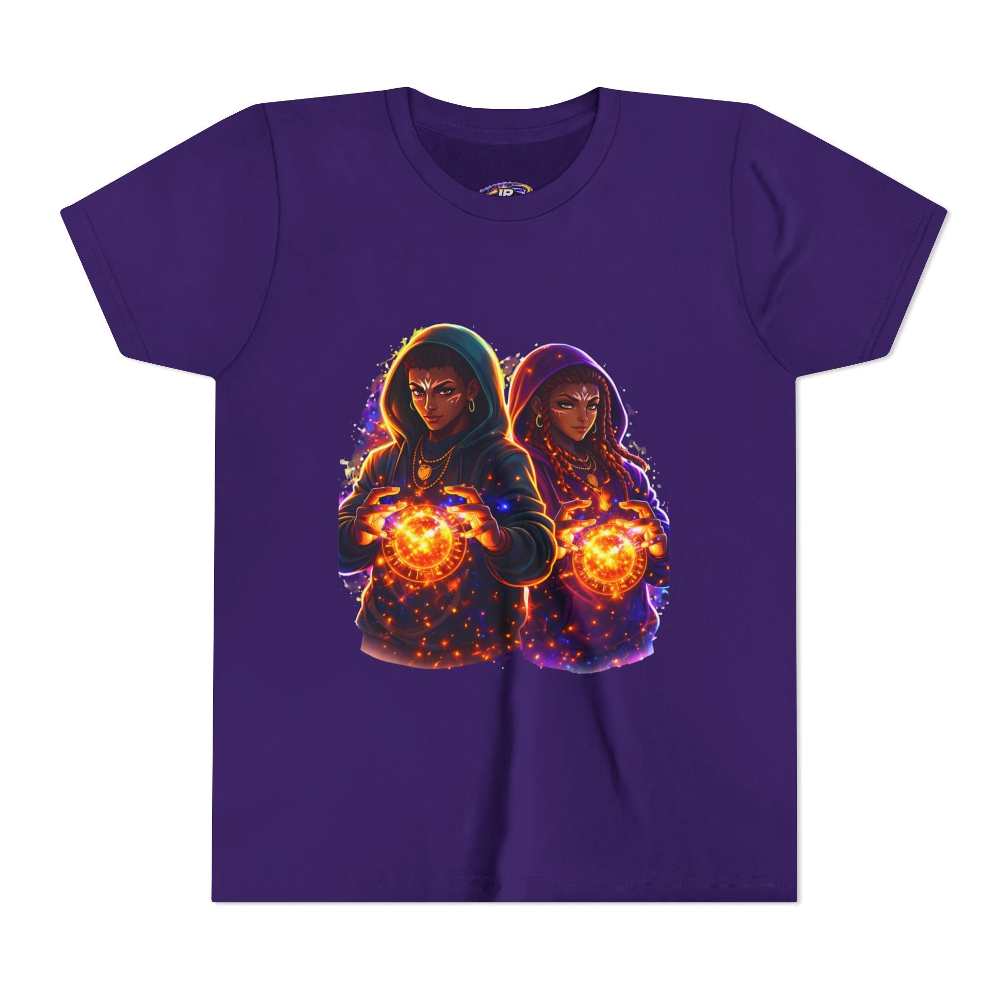 Youth Magic Duo Tee — Hooded Sorcerer Siblings Graphic Shirt Printify