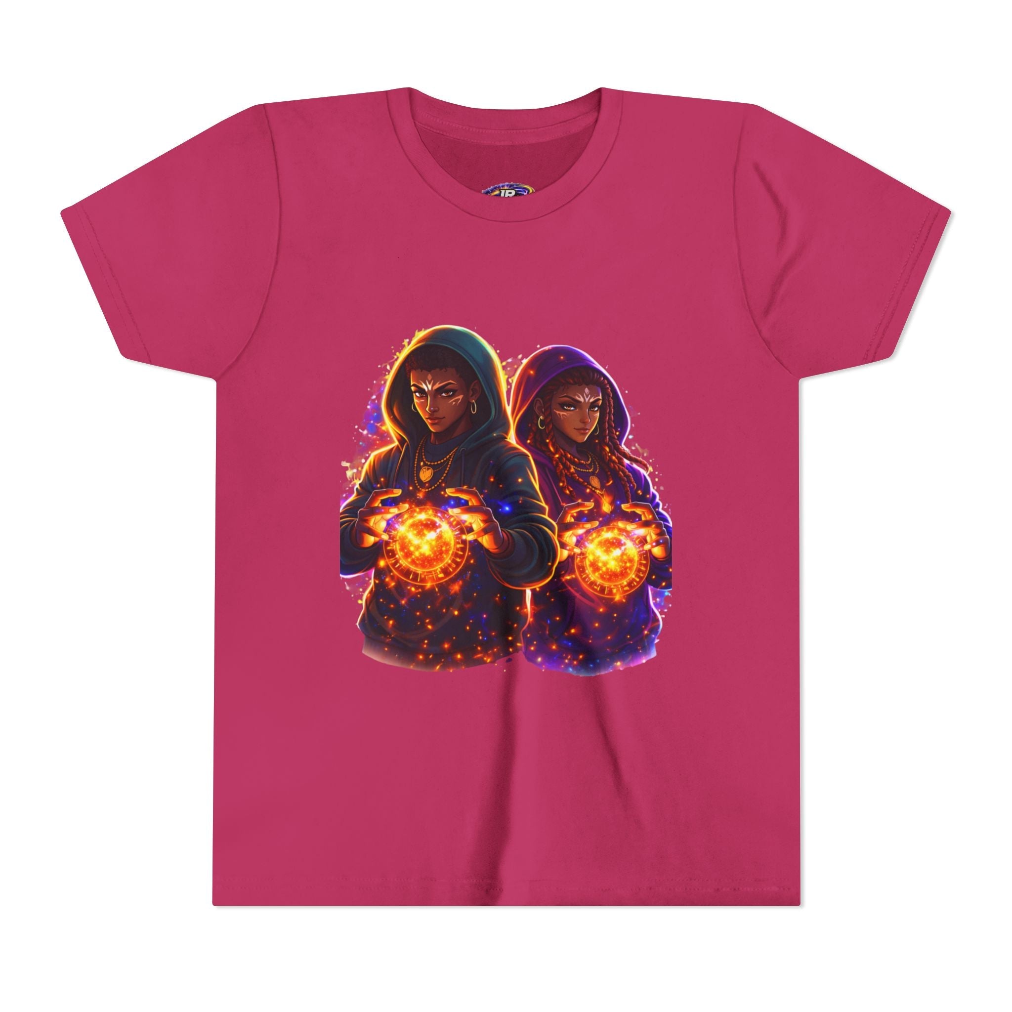 Youth Magic Duo Tee — Hooded Sorcerer Siblings Graphic Shirt Printify