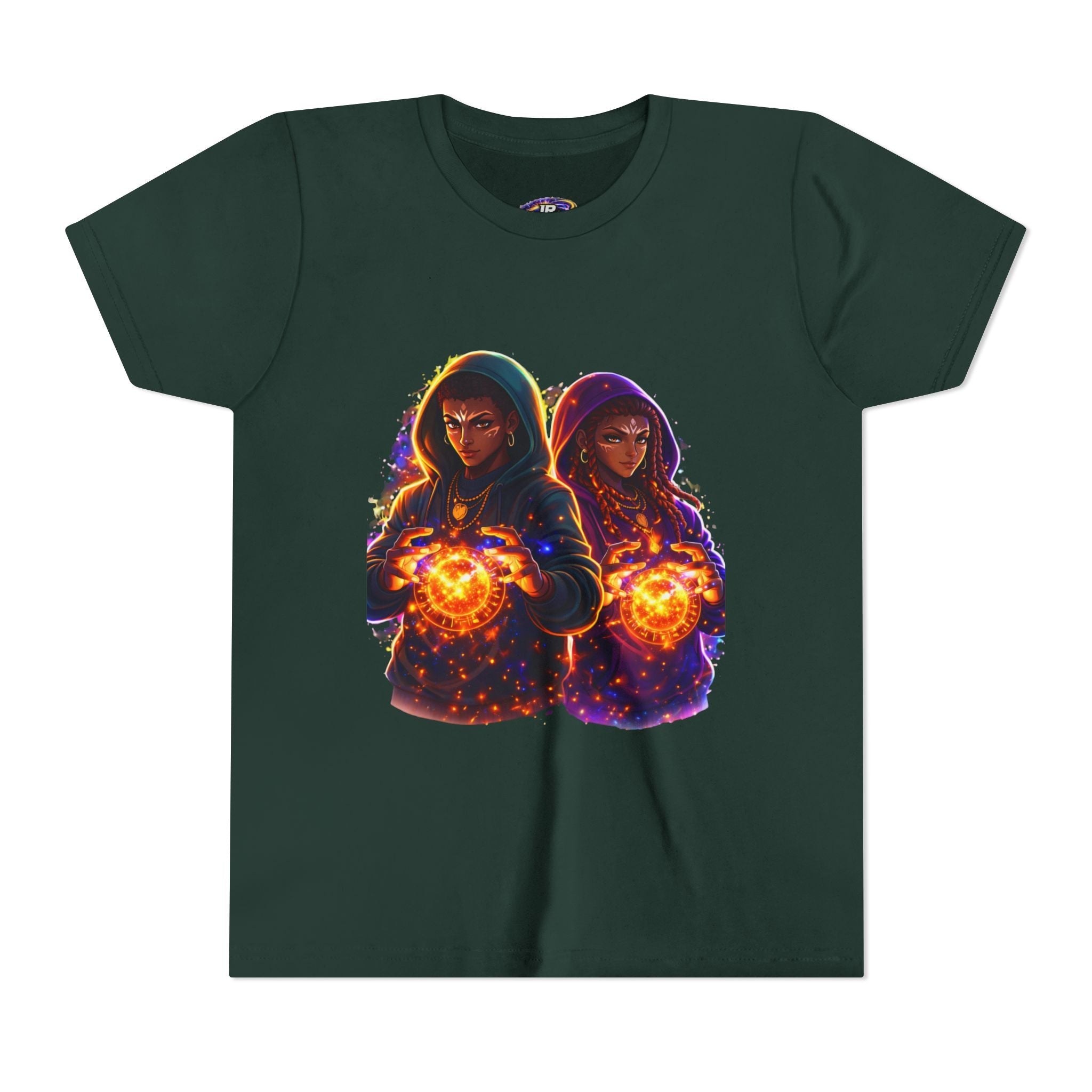 Youth Magic Duo Tee — Hooded Sorcerer Siblings Graphic Shirt Printify