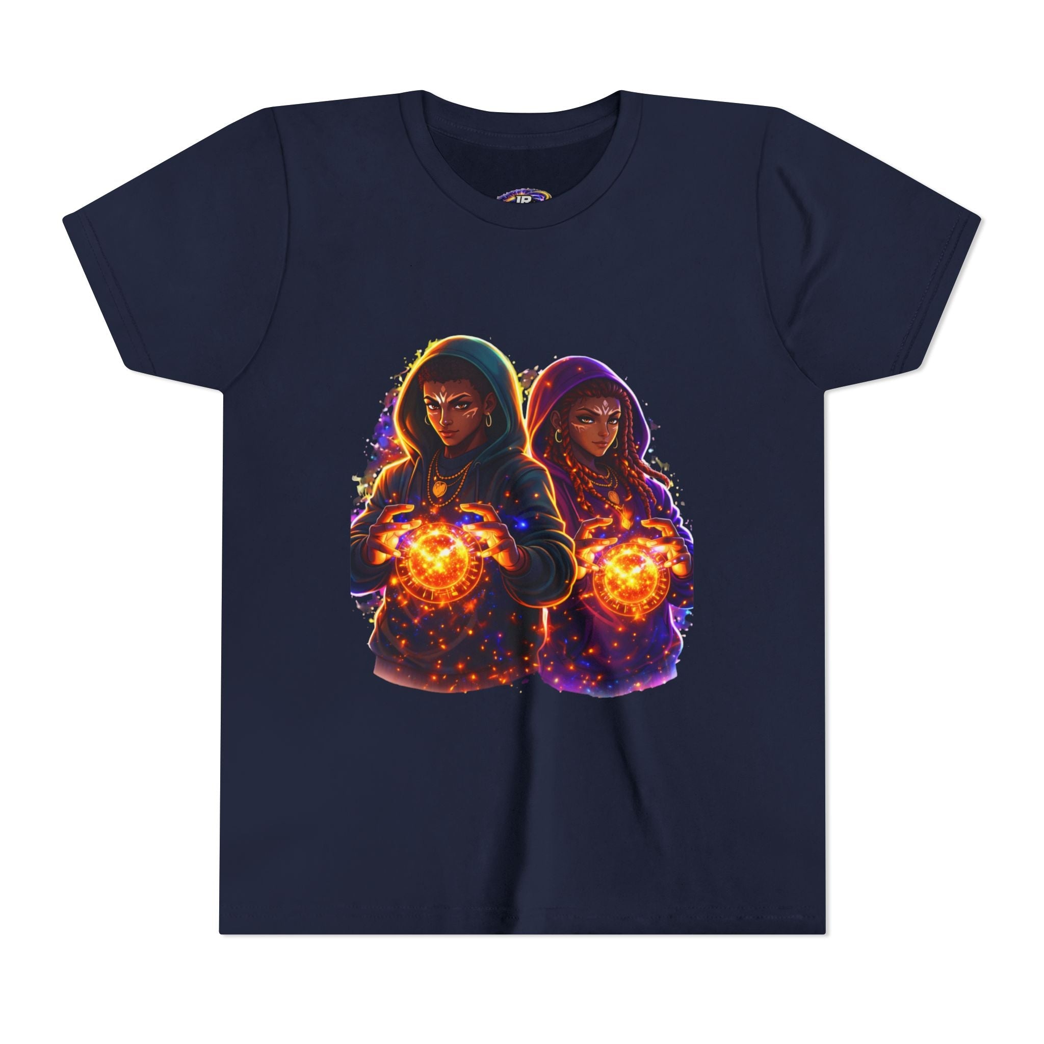Youth Magic Duo Tee — Hooded Sorcerer Siblings Graphic Shirt Printify